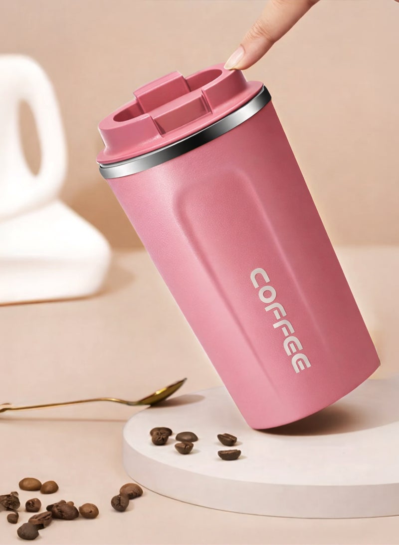 Toshionics Double Wall Stainless Steel Vacuum Cup with Lid and Leakproof Seal, BPA-Free Insulated Travel Coffee Mug, Thermal Bottle Keeps Drinks Hot or Cold for Hours – 510 ml - Image 1